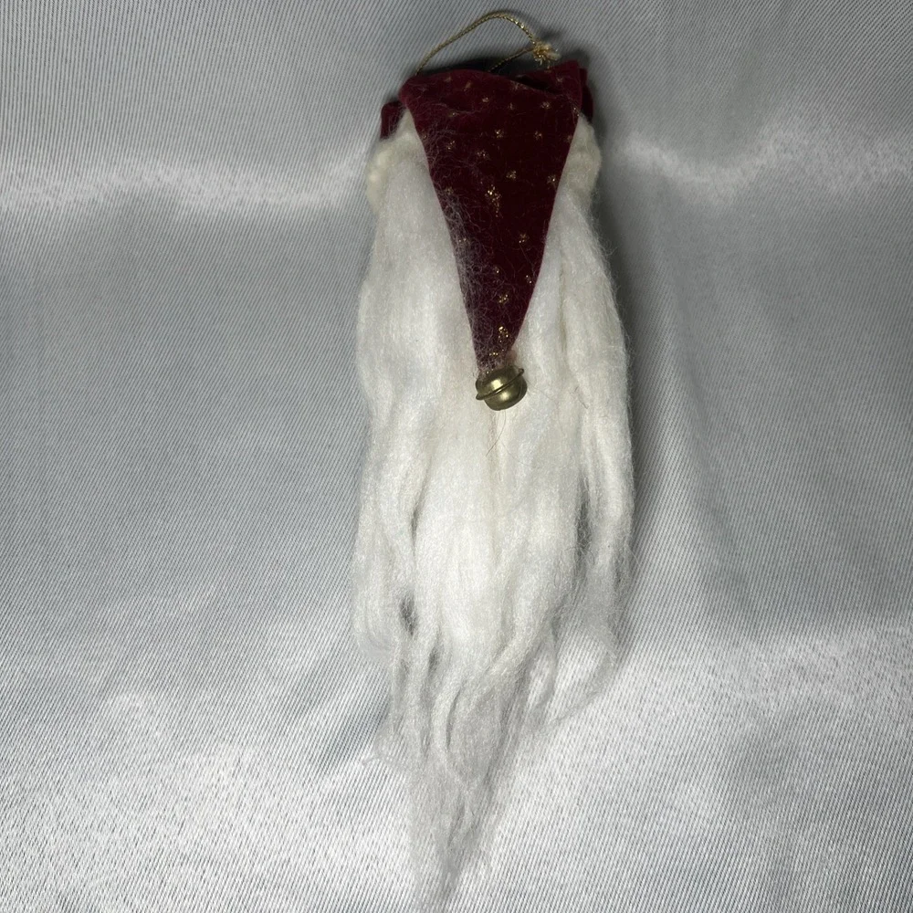 Vintage 1980's Hand-Painted Santa Claus Head Hanging Christmas Ornament 7" - Picture 5 of 10